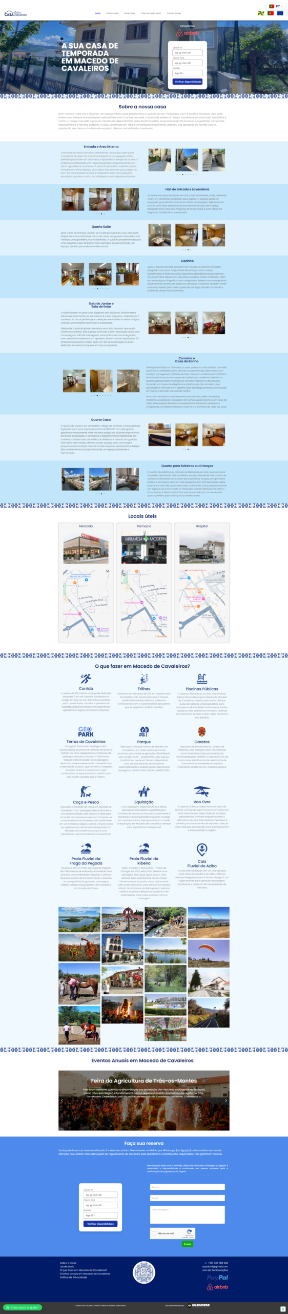 Casa Eva e Eduardo website screenshot