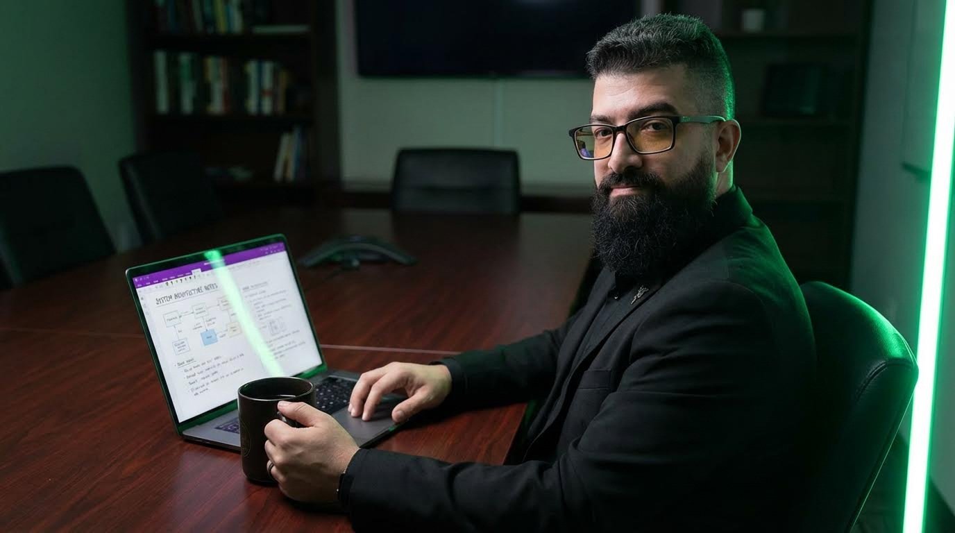 Reunião técnica com planejamento e métricas em tela